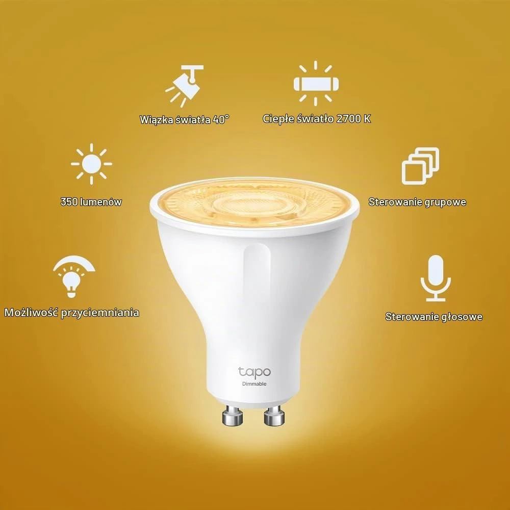 TP-Link Tapo išmaniosios LED lemputės GU10, 4 vnt., 2700 K, Wi-Fi, L610