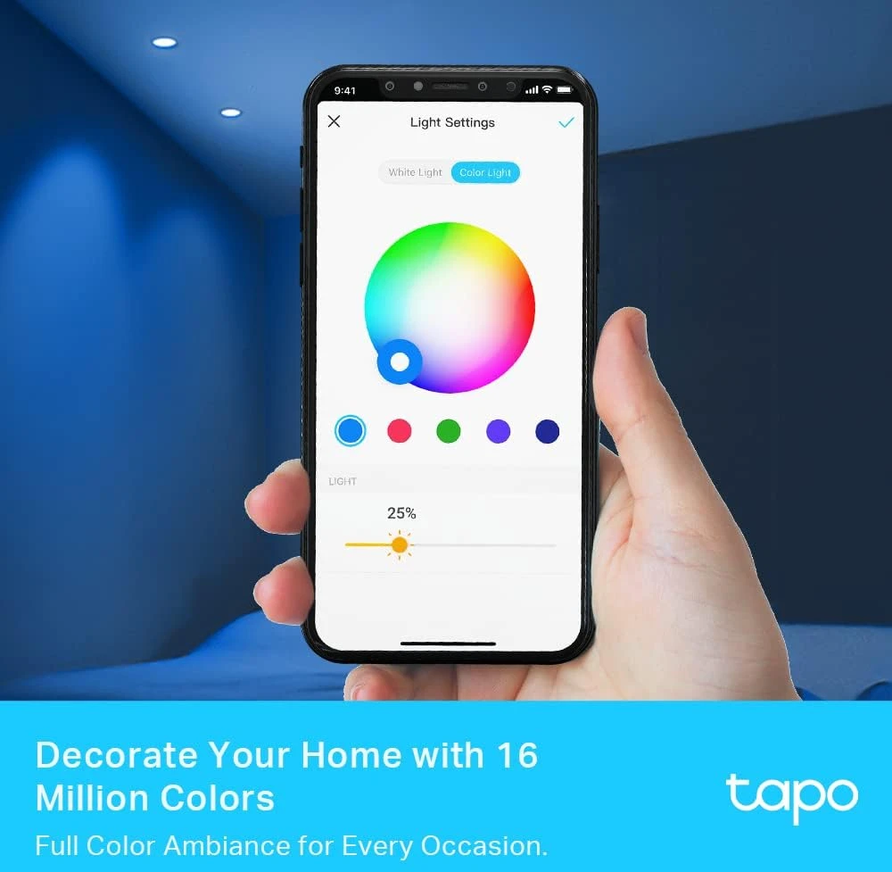 TP-Link Tapo išmaniosios Wi-Fi GU10 RGB LED lemputės, 4 vnt., 3,7 W, Tapo L630