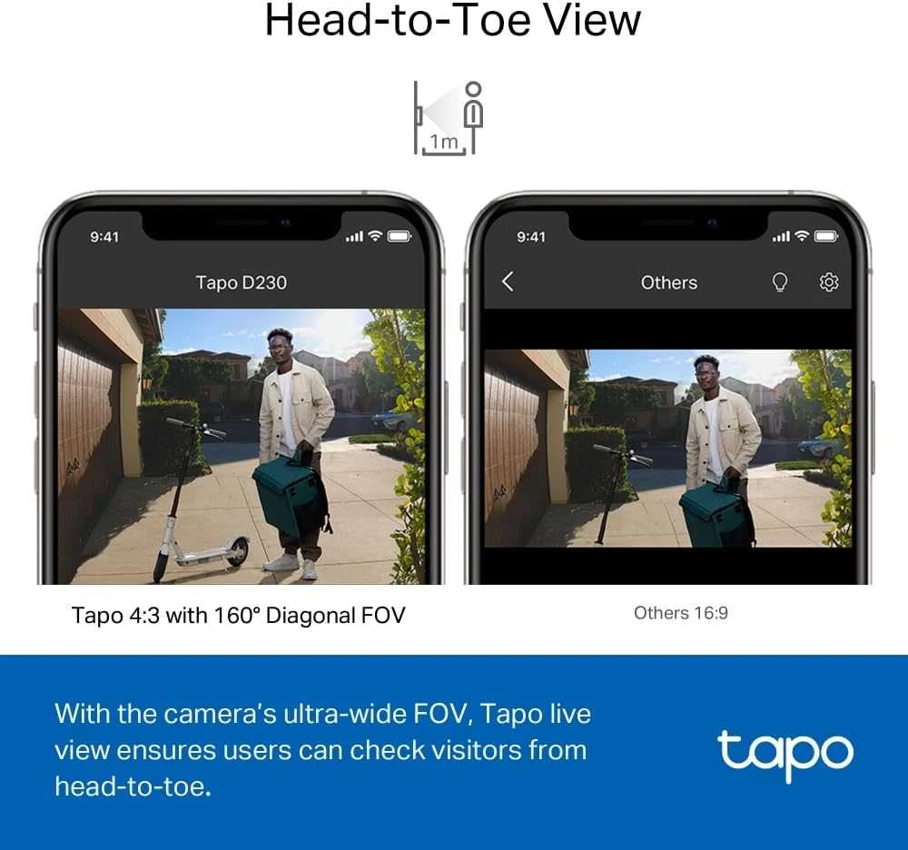 Ezviz TP-LINK | Tapo Smart Baterija Video Doorbell | Tapo D230S1