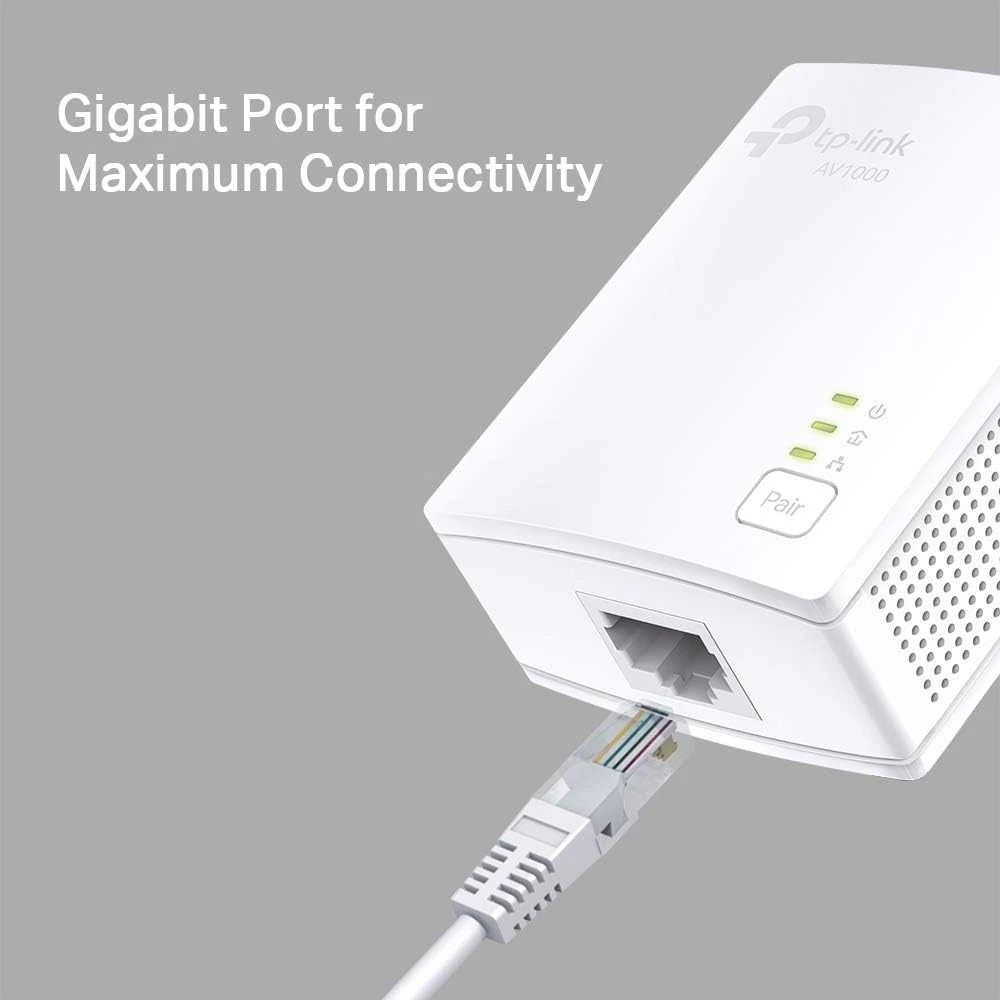 Maršrutizatorius TP-Link TL-PA717 KIT AV1000 powerline tinklo adapterių rinkinys, 1x Gigabit Ethernet