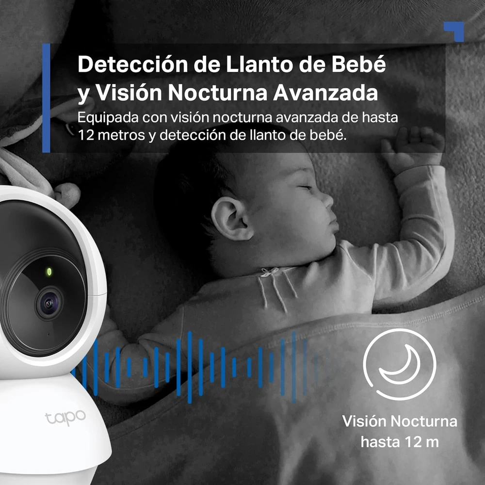 TP-Link kamera „Tapo C200C“ su „Wi-Fi“ apsauga patalpose, 1080p, „Baltas EU“