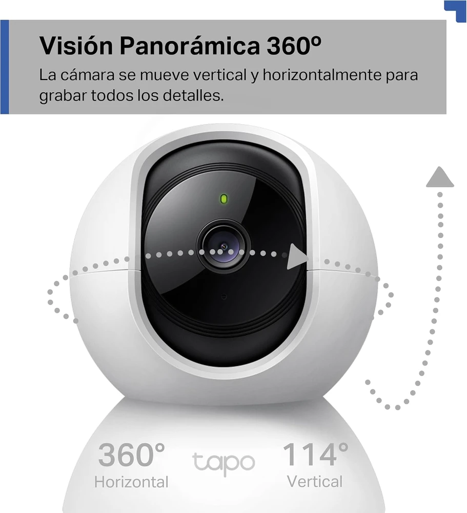 TP-Link kamera „Tapo C200C“ su „Wi-Fi“ apsauga patalpose, 1080p, „Baltas EU“