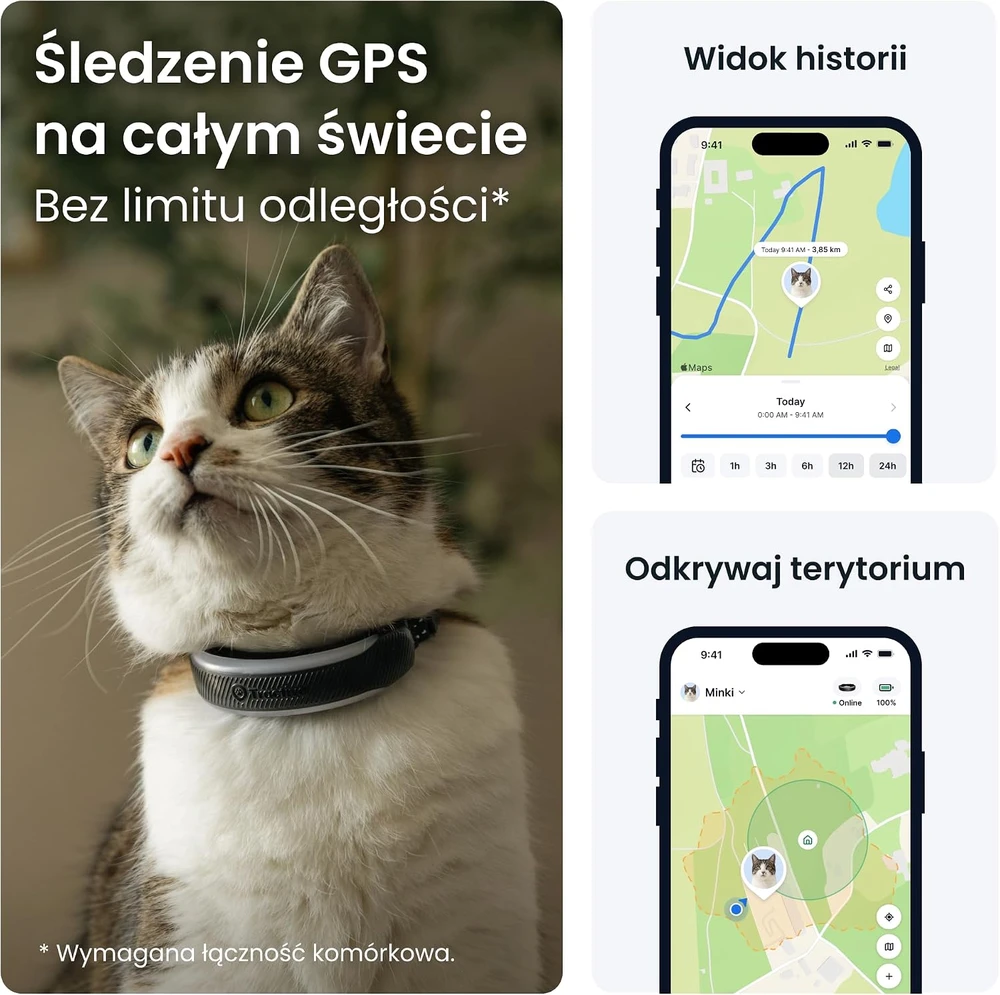 Tractive GPS lokalizatorius katėms su integruotu antkakliu 4G/LTE TG7A