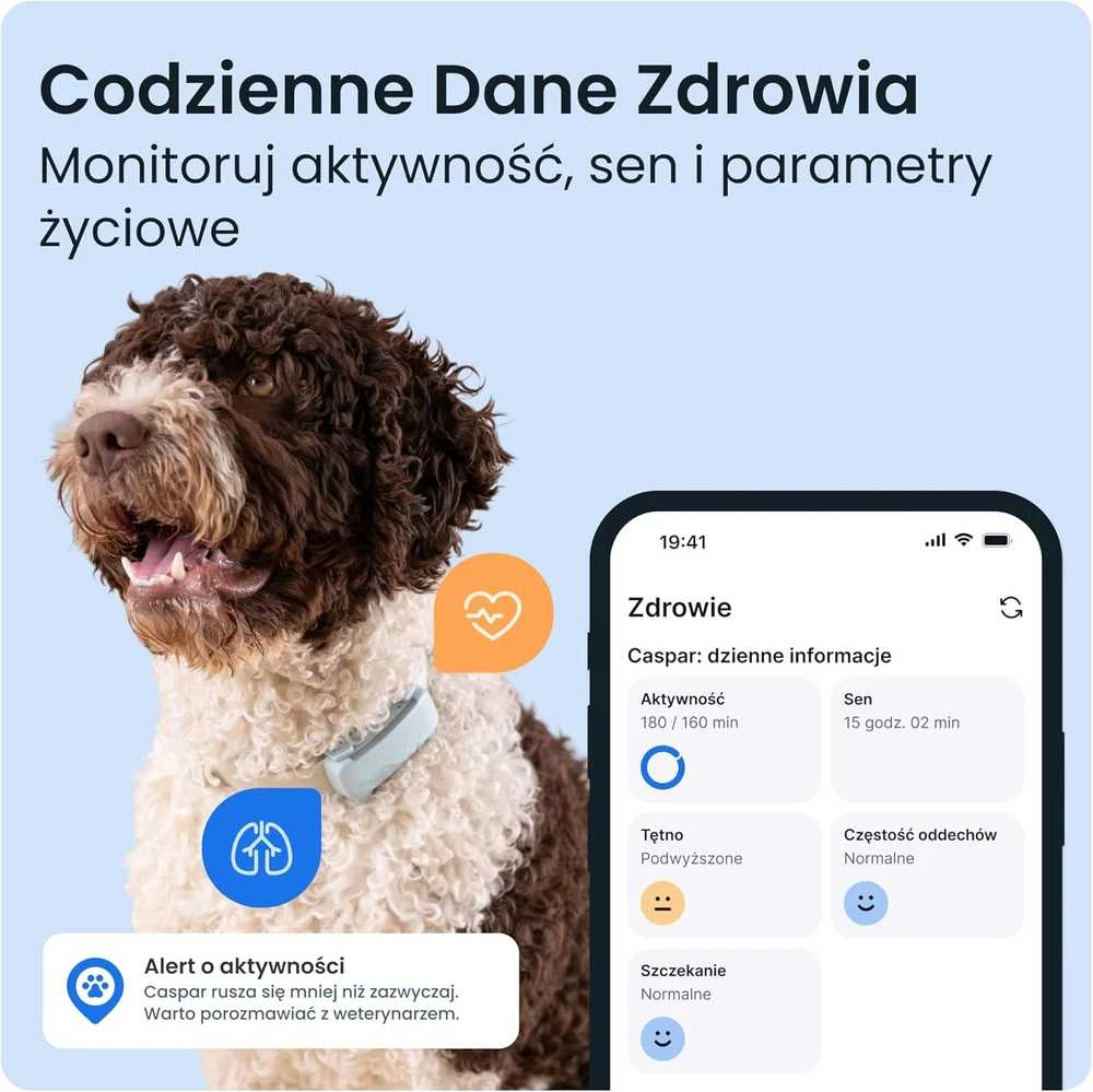 Tractive GPS šuns lokalizatorius, aktyvumo stebėjimas, sveikatos ir lojimo įspėjimai, TG6C, mėtinės spalvos