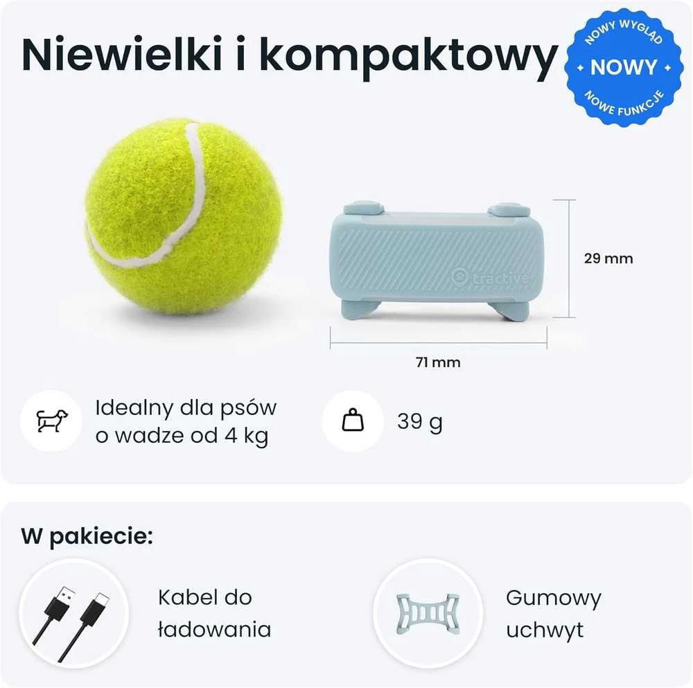 Tractive GPS šuns lokalizatorius, aktyvumo stebėjimas, sveikatos ir lojimo įspėjimai, TG6C, mėtinės spalvos