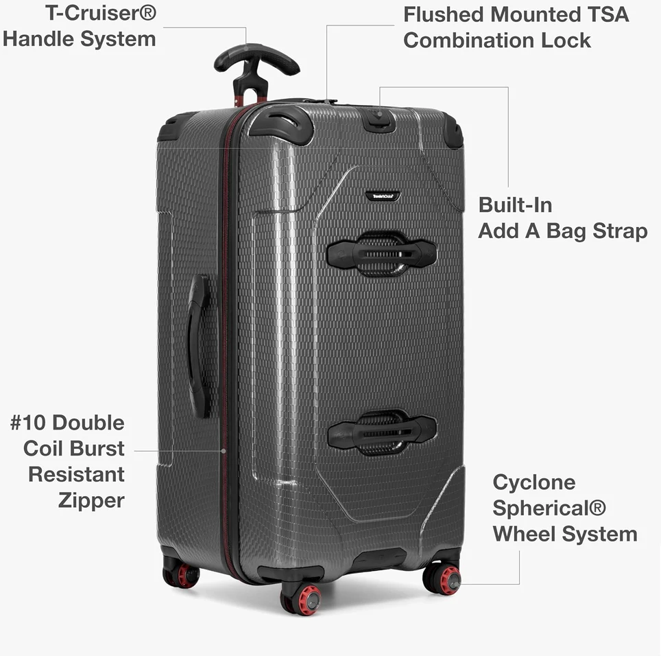 Kelioninis Traveler's Choice 30 colių polikarbonatinis lagaminas su 8 ratukais ir TSA užraktu Maxporter II