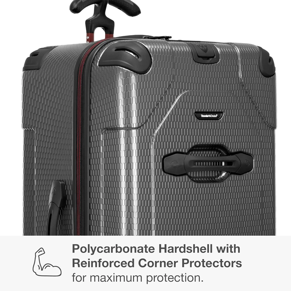 Kelioninis Traveler's Choice 30 colių polikarbonatinis lagaminas su 8 ratukais ir TSA užraktu Maxporter II