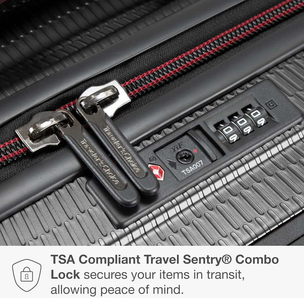 Kelioninis Traveler's Choice 30 colių polikarbonatinis lagaminas su 8 ratukais ir TSA užraktu Maxporter II