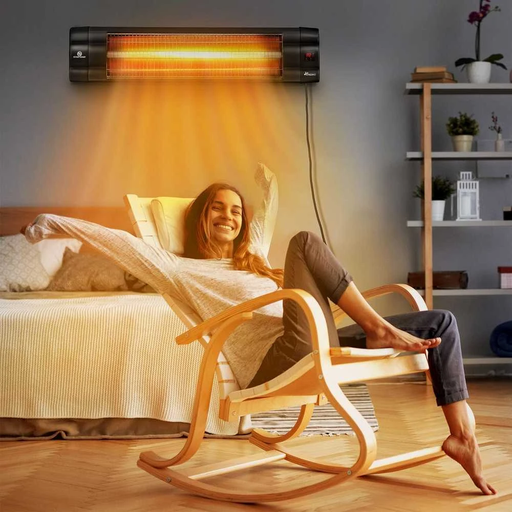 TRESKO infraraudonųjų spindulių šildytuvas, 2500 W, su nuotolinio valdymo pultu, sieninis modelis, THSL-009