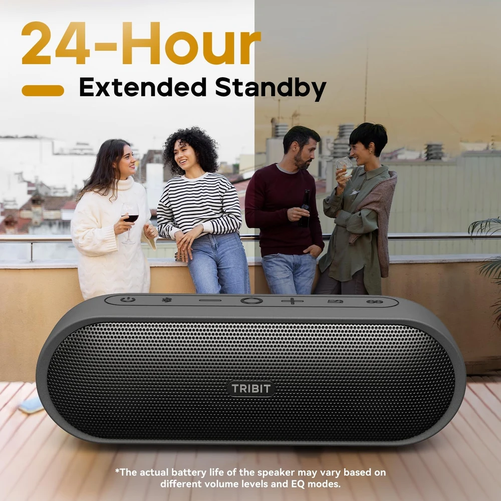 Tribit belaidė nešiojama Bluetooth kolonėlė XSound Plus 2, 30 W, IPX7, 24 val. veikimo laikas