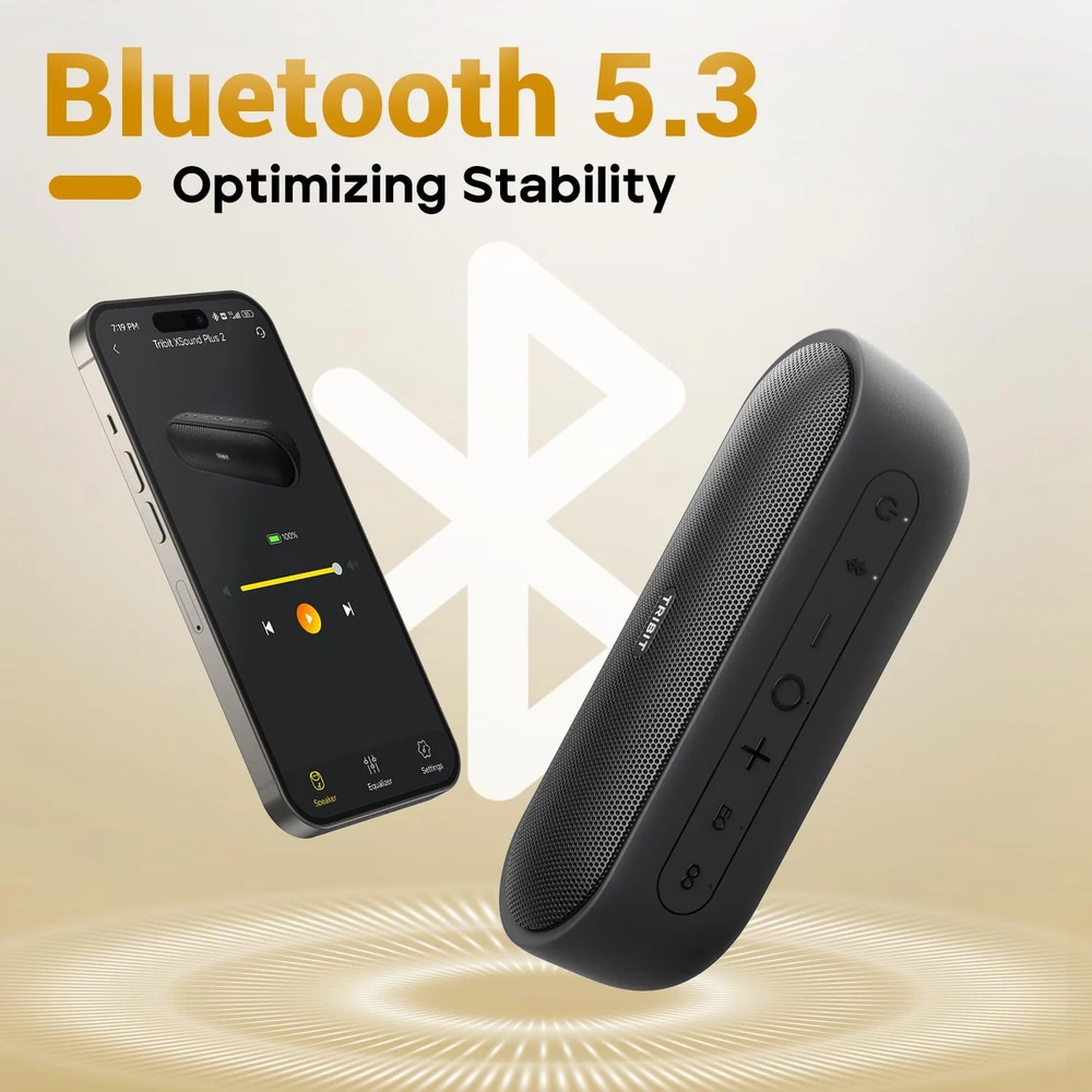 Tribit belaidė nešiojama Bluetooth kolonėlė XSound Plus 2, 30 W, IPX7, 24 val. veikimo laikas