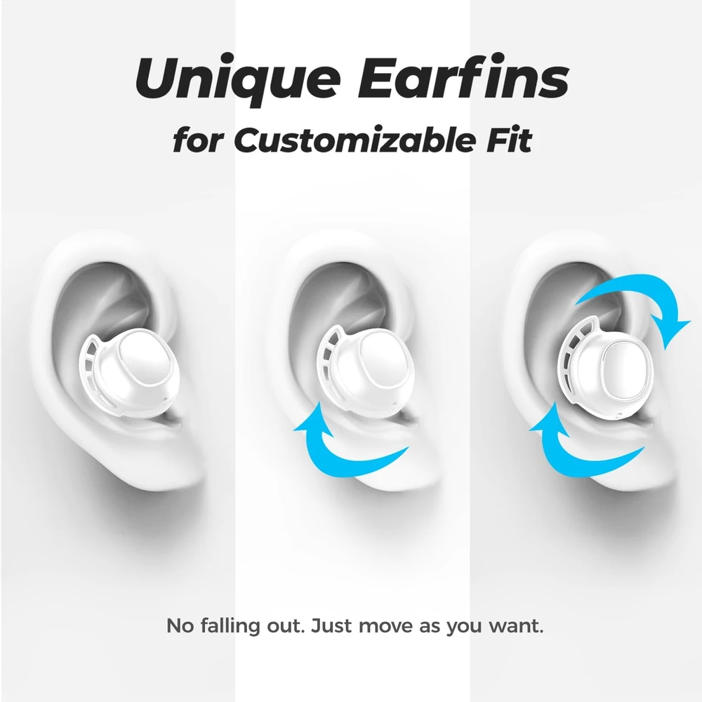 Tribit belaidės į ausis įstatomos Bluetooth 5.2 ausinės su mikrofonu FlyBuds 3S