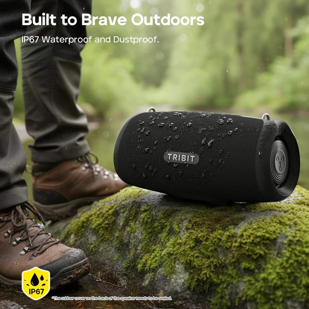 Tribit belaidis nešiojamas Bluetooth garsiakalbis, 80W, IP67, 24h veikimo laikas, BTS51