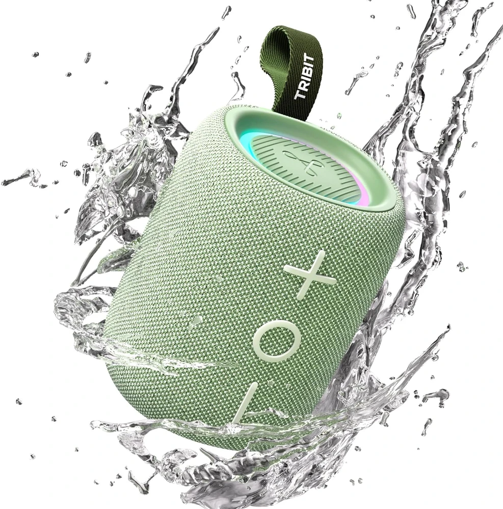Tribit nešiojamasis Bluetooth garsiakalbis StormBox Mini+ 12 W, IPX7, žalias, BTS33