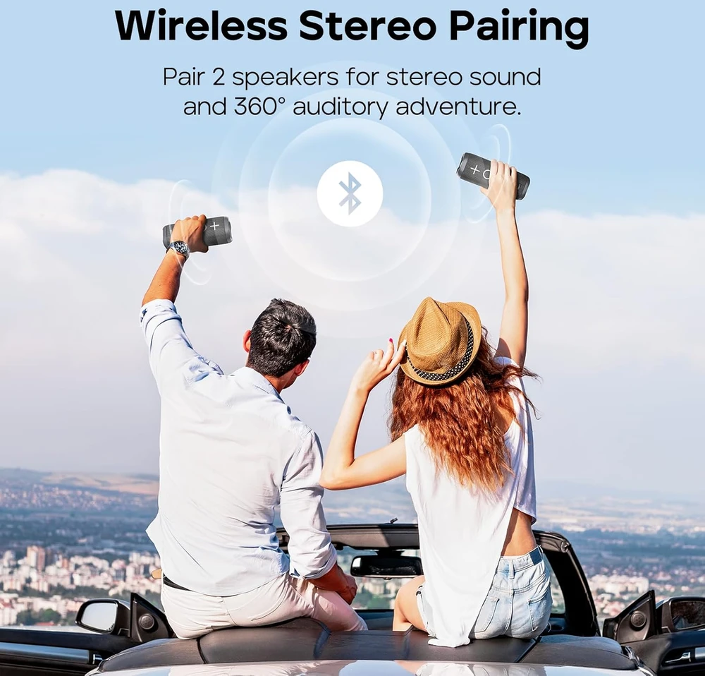 Tribit nešiojamasis Bluetooth garsiakalbis StormBox 2, 34 W, IPX7, 24 val., BTS32