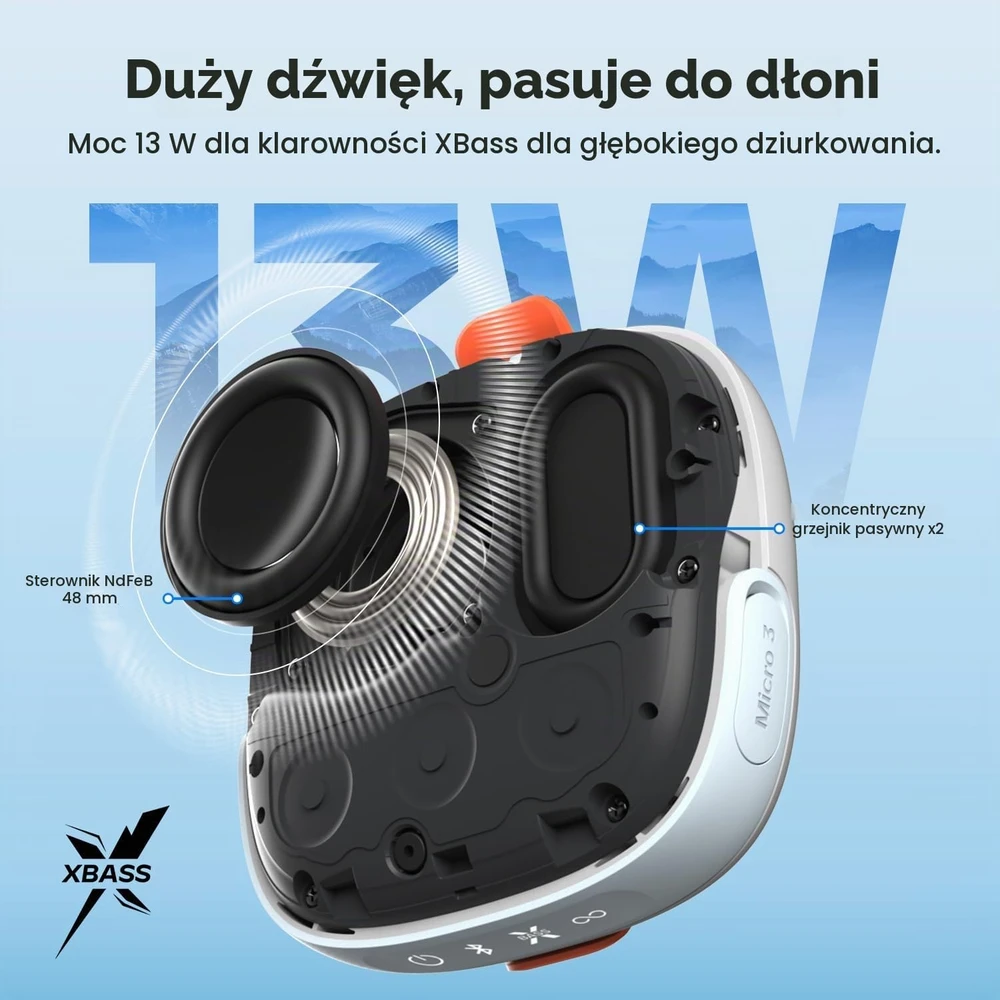 Tribit nešiojamoji Bluetooth kolonėlė StormBox Micro 3, 13 W, IP68, Bluetooth 6.0