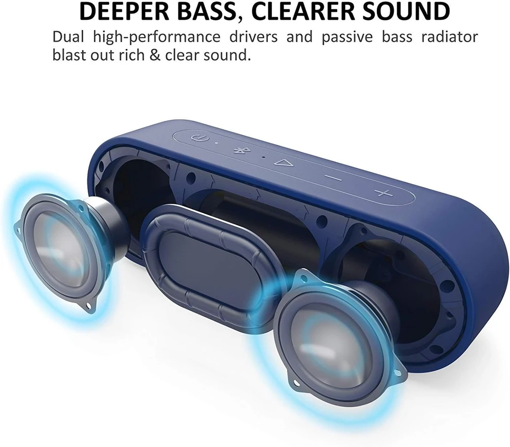 Tribit nešiojamoji Bluetooth kolonėlė XSound Go, 16 W, IPX7, mėlyna