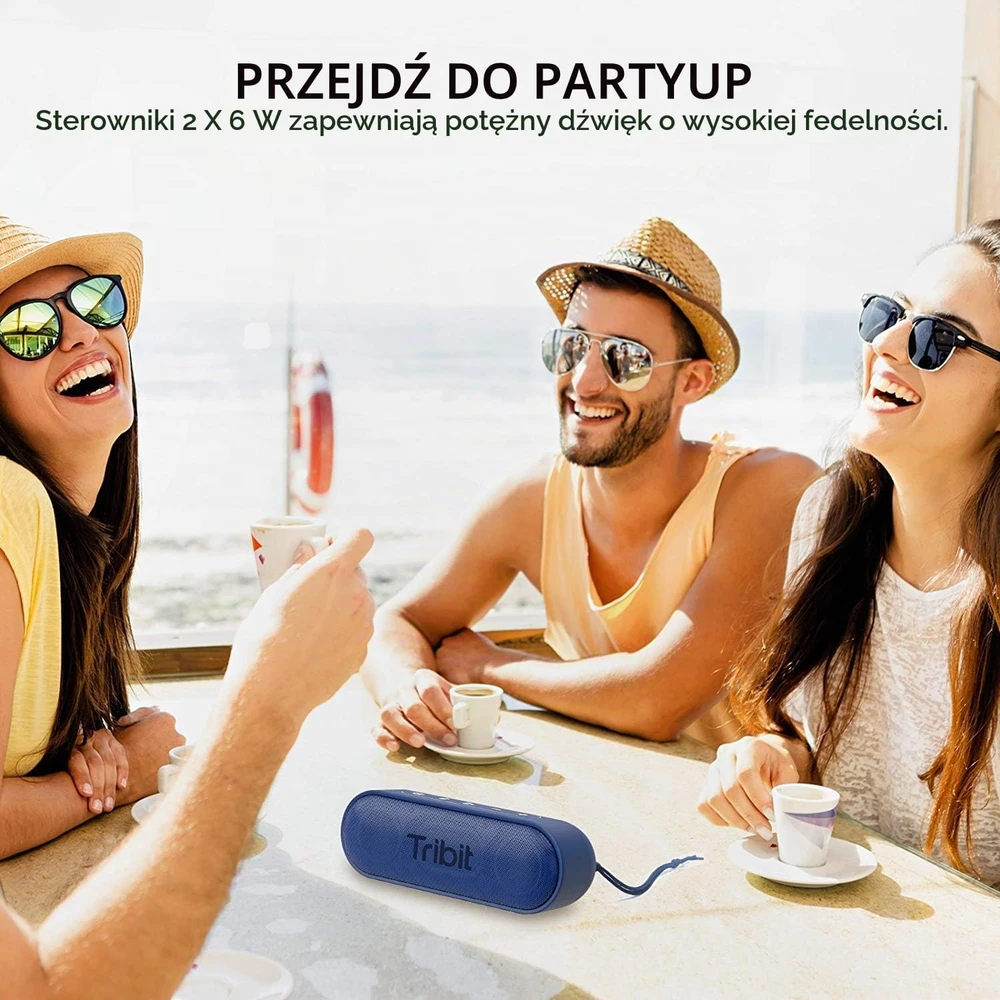 Tribit nešiojamoji Bluetooth kolonėlė XSound Go, 16 W, IPX7, mėlyna