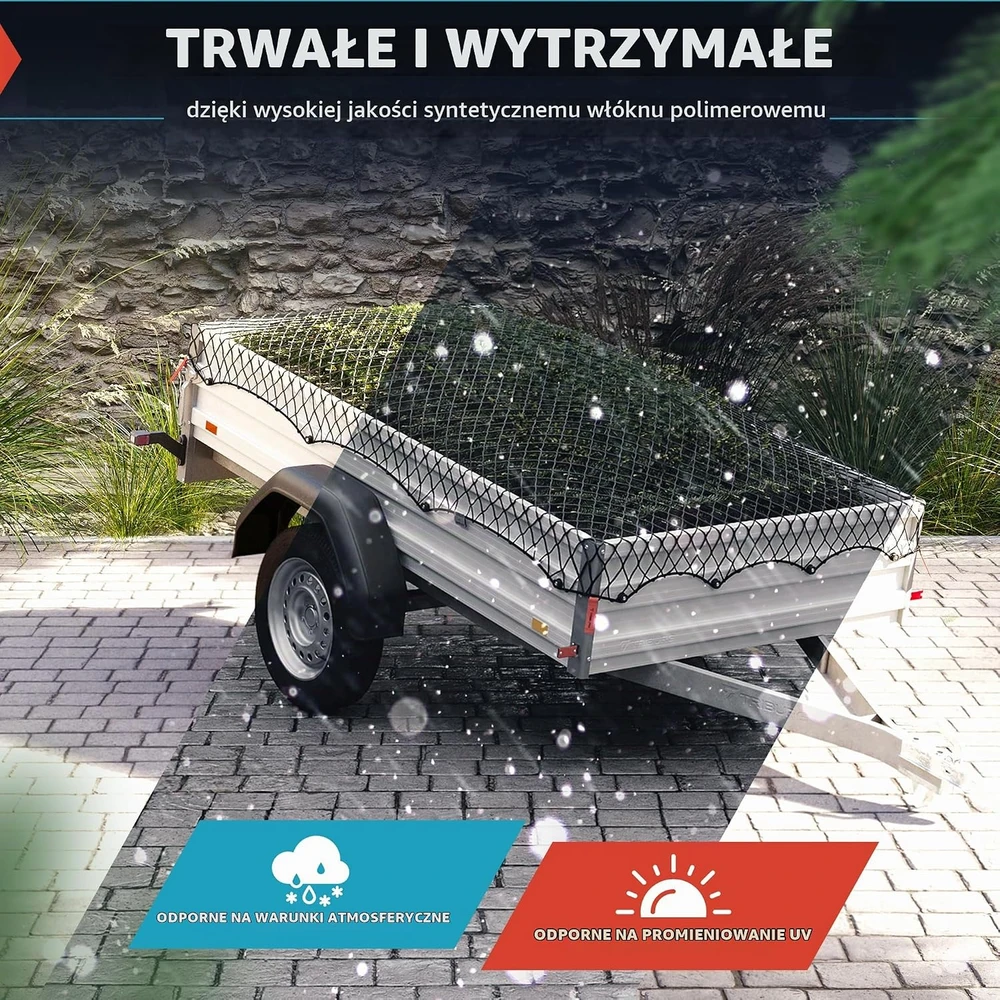 TRIBURG elastingas priekabos krovinio tinklelis 1,5 x 2,7–2,5 x 3,5 m e200-300