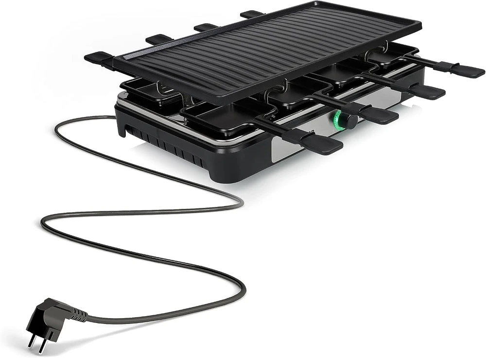 Tristar raclette grilis 8 asmenims, 1400 W, 42 x 23 cm, reguliuojamas termostatas, RA-2746