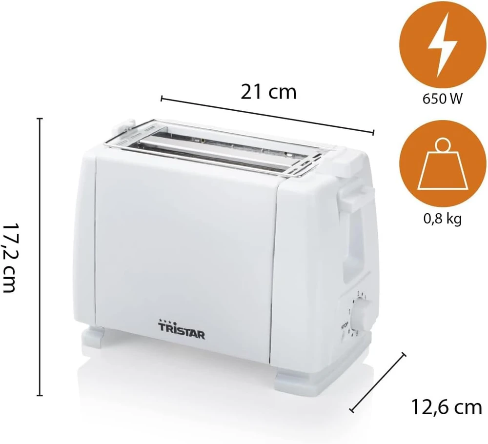 Skrudintuvas | Tristar | BR-1009 | Galia 750 W | Angų skaičius 2 | Korpuso medžiaga Metalas | Baltas