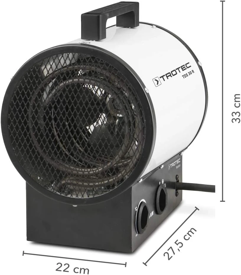 TROTEC elektrinis statybinis šildytuvas TDS 30 R, 5 kW, 580 m³/h