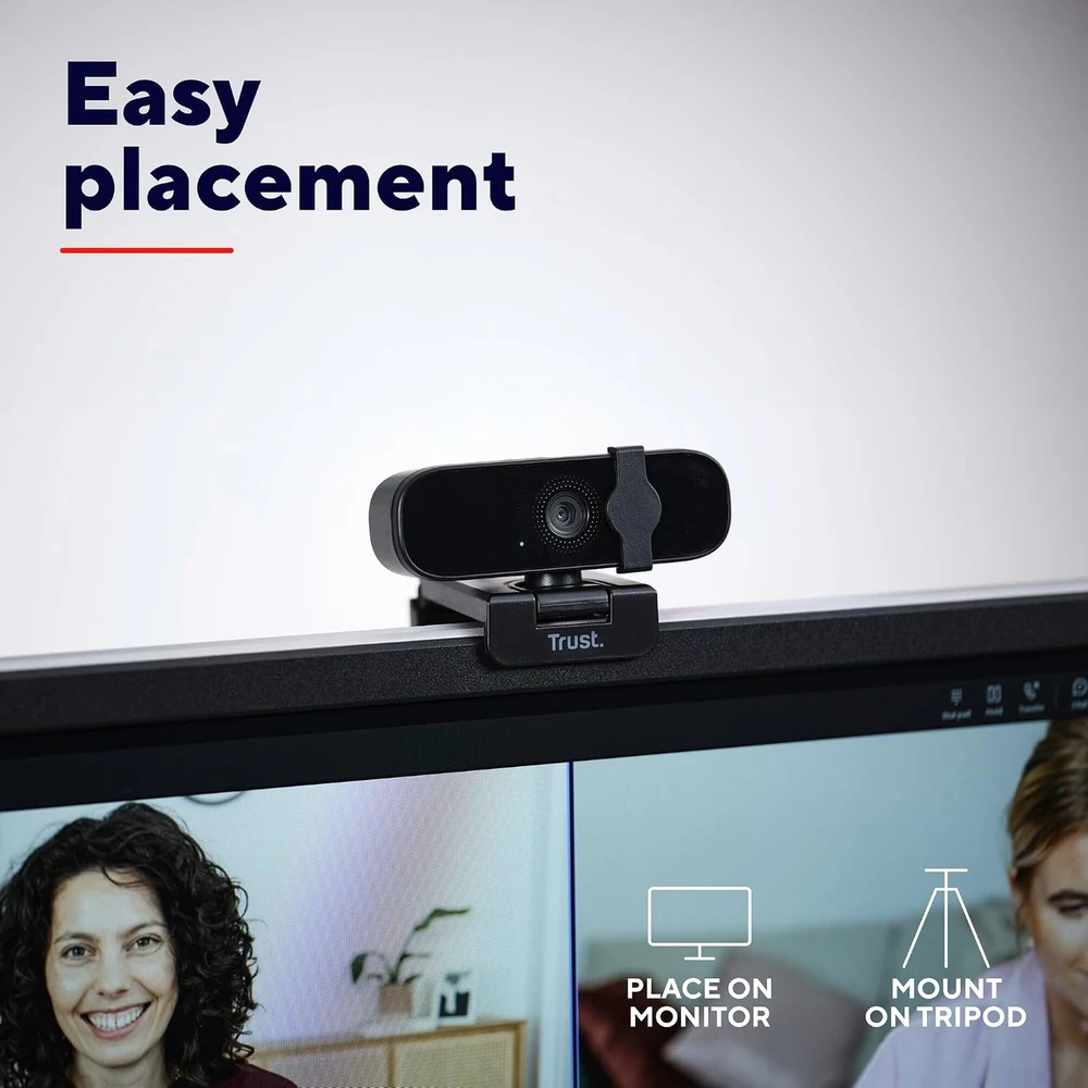 Trust internetinė kamera Full HD 1080p USB su mikrofonu ir objektyvo uždanga 26043