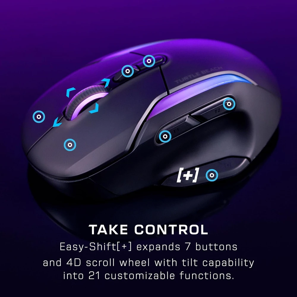 Turtle Beach Kone II Air Belaidė RGB Žaidimų Pelė | Juoda