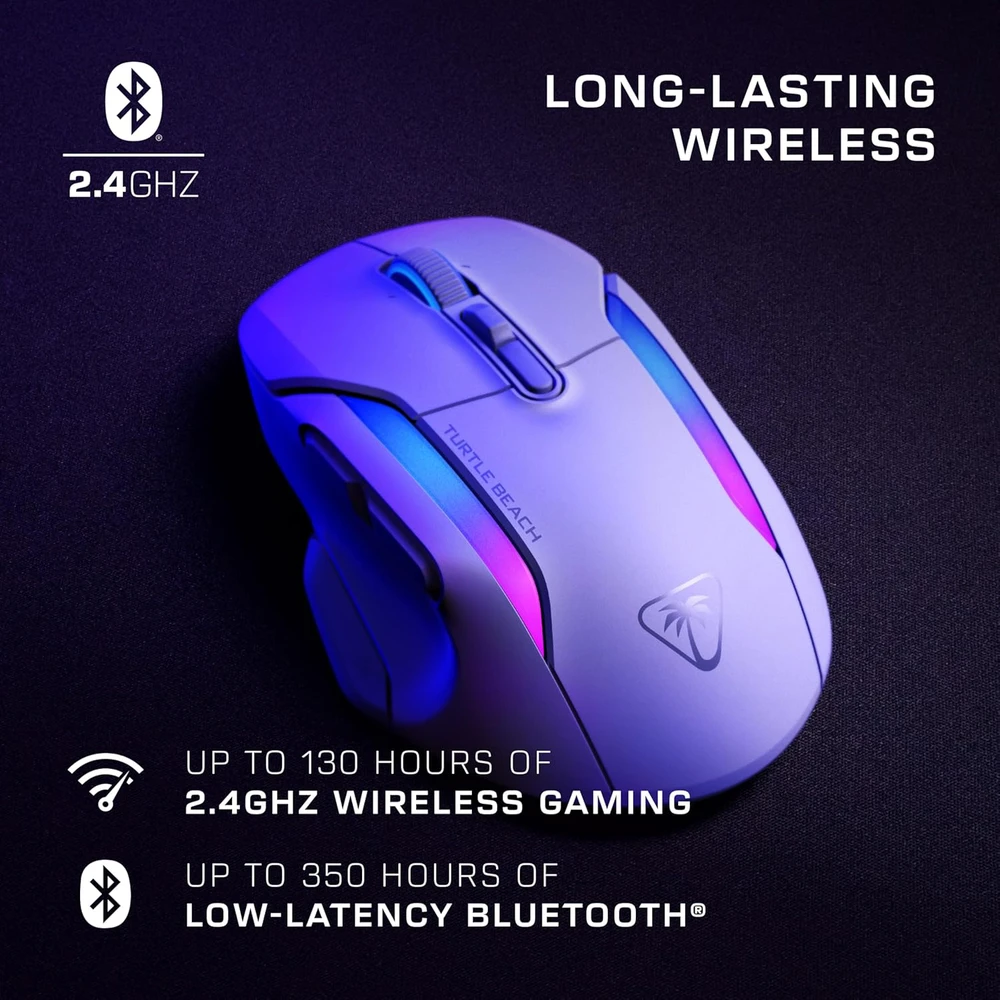 Turtle Beach Kone II Air Belaidė RGB Žaidimų Pelė | Balta