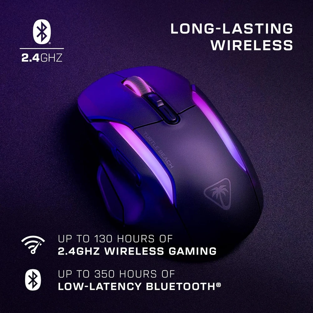Turtle Beach Kone II Air Belaidė RGB Žaidimų Pelė | Juoda