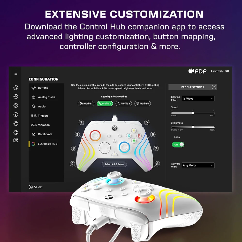 pdp Turtle Beach Afterglow Wave Laidinis Žaidimų valdiklis | Baltas | XBOX