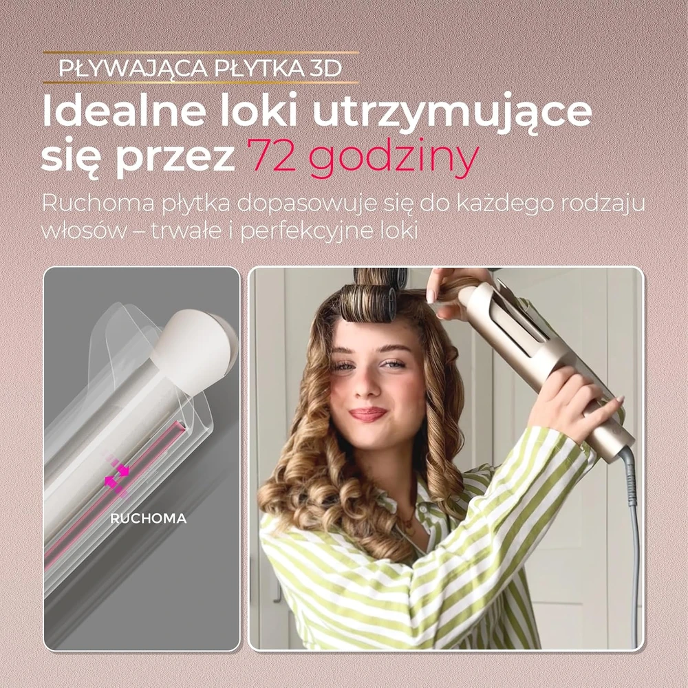 TYMO automatinis plaukų garbanojimo prietaisas 25 mm, 160–210 °C HC509G
