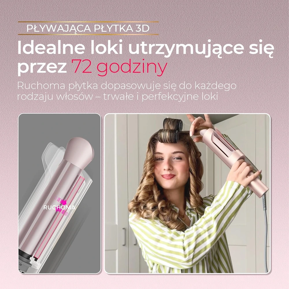 TYMO automatinis plaukų garbanojimo prietaisas 25 mm su turmalino keramika HC509P