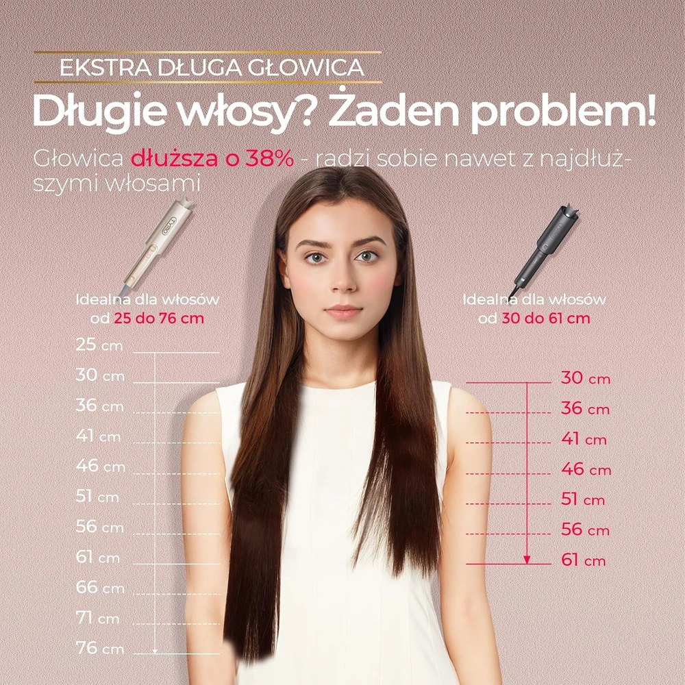 TYMO automatinis plaukų garbanojimo prietaisas 25 mm, 160–210 °C HC509G