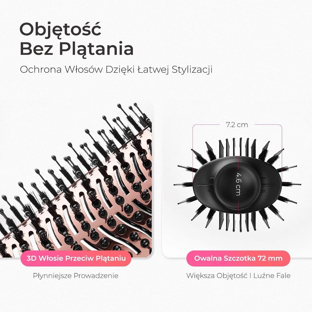 TYMO karšto oro plaukų formavimo šepetys 4 viename 1200 W HC300