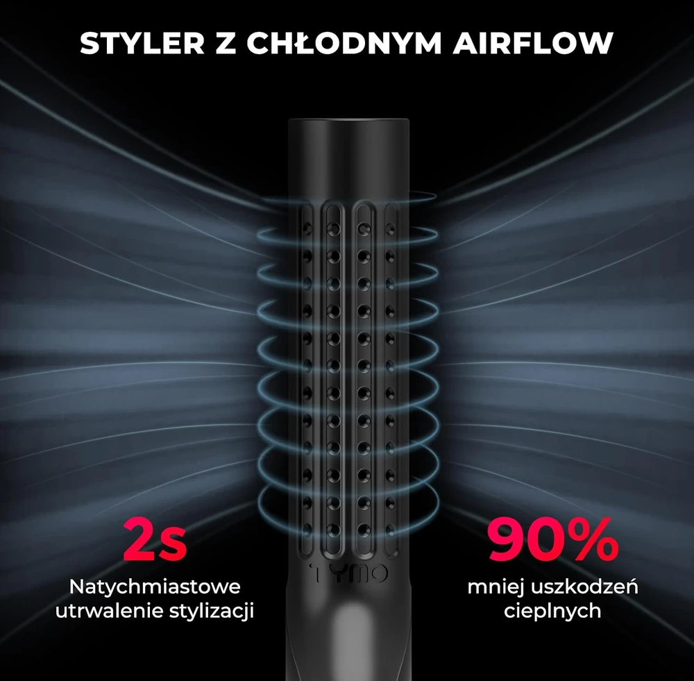 TYMO plaukų tiesintuvas ir garbanojimo žnyplės Airflow Styler 2.0, 140–220 °C, HC506D