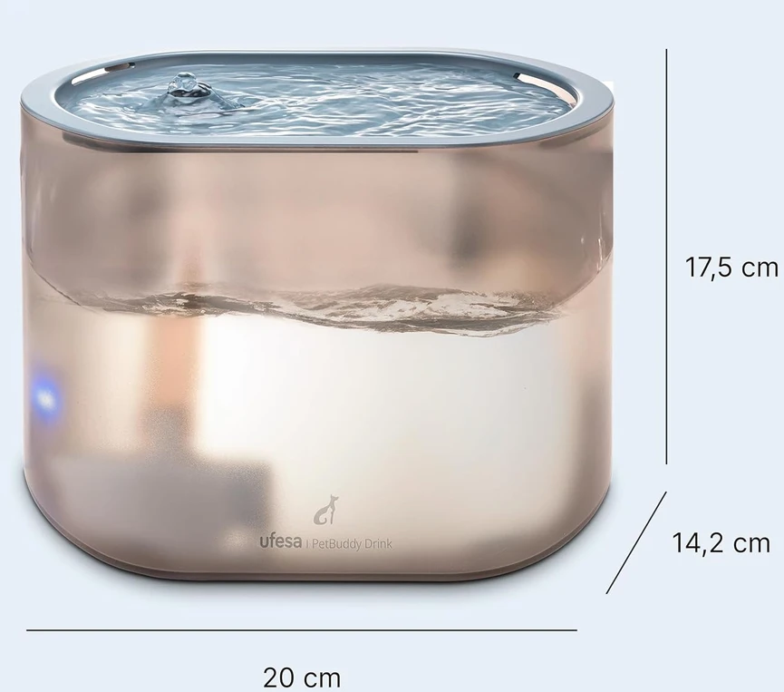 Ufesa automatinė gertuvė augintiniams 2,5 l su aktyvintos anglies ir dervos filtru 87206040