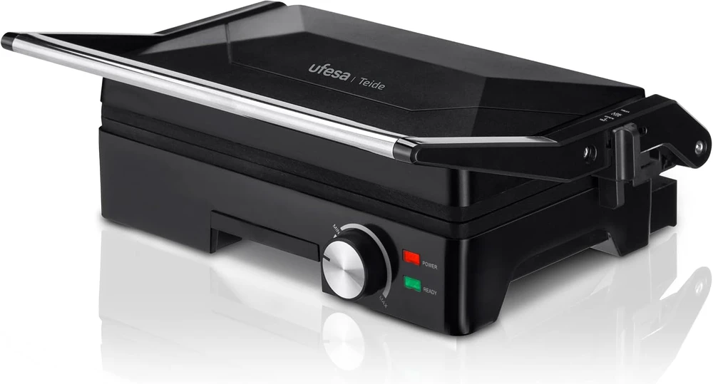 Sumuštinių keptuvas Ufesa kontaktinis elektrinis grilis 1600 W, 180° atidarymas, 27 x 17 cm, 72105210