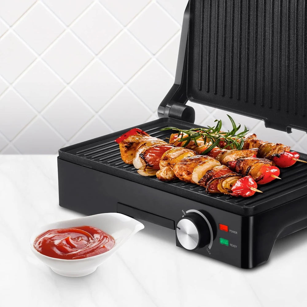 Sumuštinių keptuvas Ufesa kontaktinis elektrinis grilis 1600 W, 180° atidarymas, 27 x 17 cm, 72105210