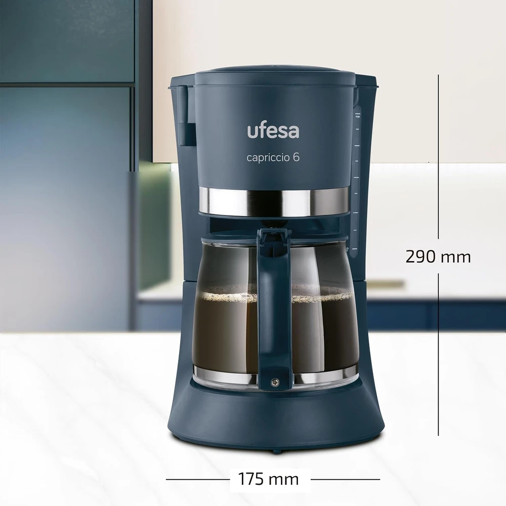 Ufesa lašelinis kavos aparatas 0,6 l, 600 W, 6 puodeliams, CG7114 Capriccio