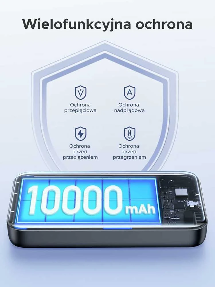 Powerbank UGREEN PB561, 10000mAh, 20W, PD3.0, PD2.0, FCP, AFC, BC1.2, juodas