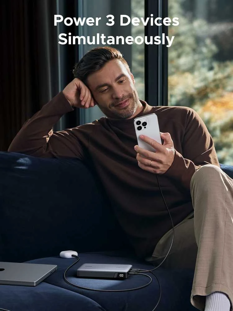 Nešiojamas įkroviklis UGREEN Powerbank 145W nešiojamajam kompiuteriui - 3 jungtys / 25000mAh