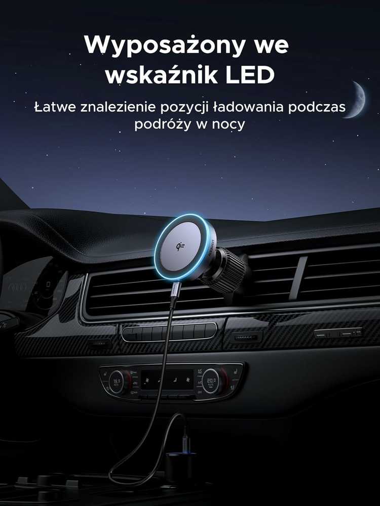 Automobilinis laikiklis-įkroviklis Ugreen CD256 15W juodas