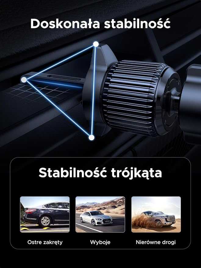 Automobilinis laikiklis-įkroviklis Ugreen CD256 15W juodas