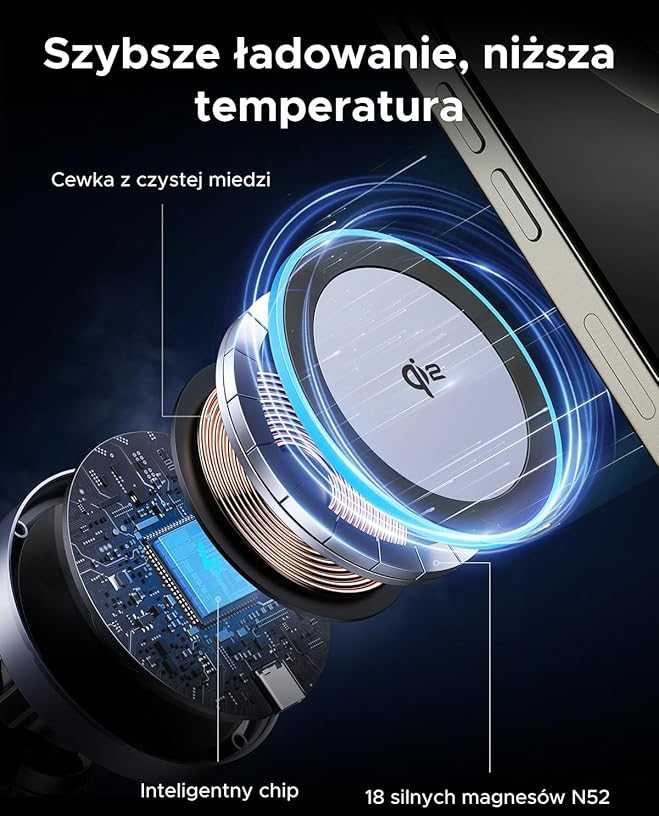 Automobilinis laikiklis-įkroviklis Ugreen CD256 15W juodas