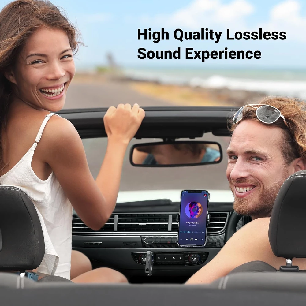 UGREEN automobilinis Bluetooth 6.0 garso imtuvas su AUX 3,5 mm ir mikrofonu