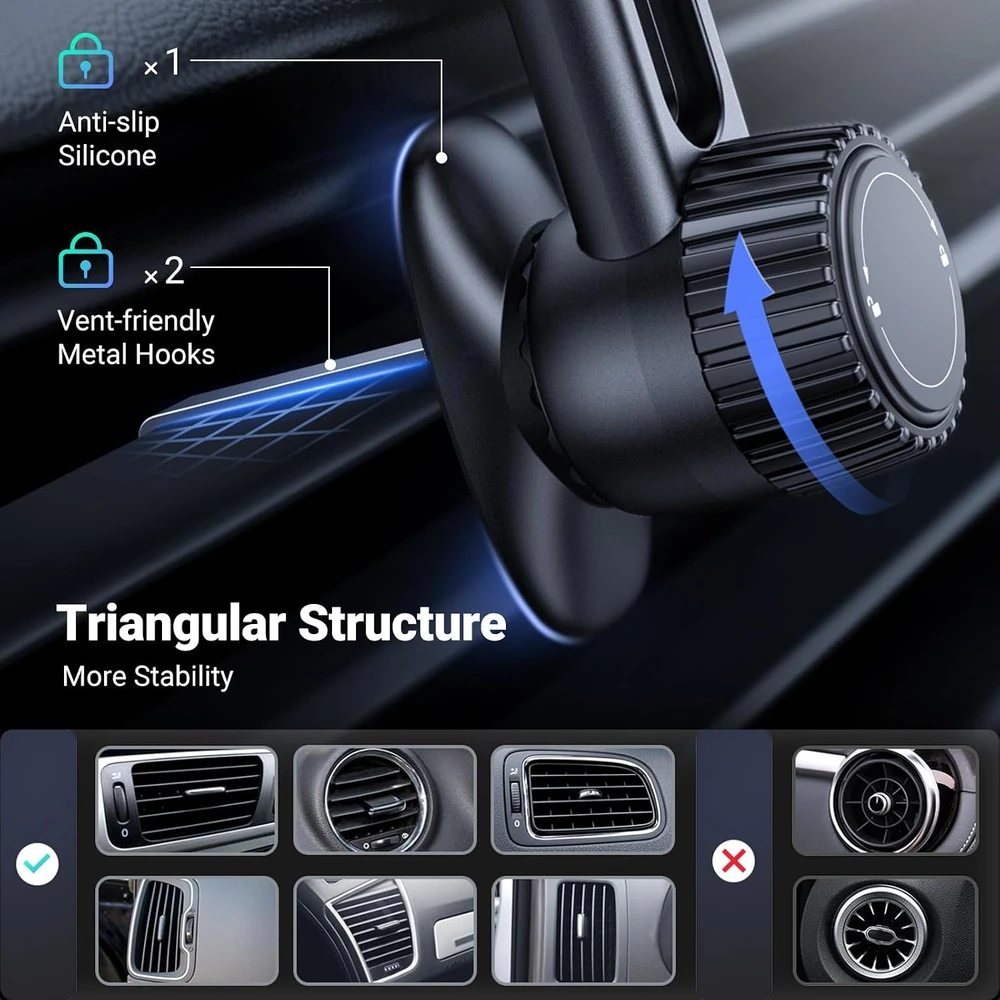 UGREEN automobilinis magnetinis telefono laikiklis MagSafe ventiliacijos grotelėms 35009