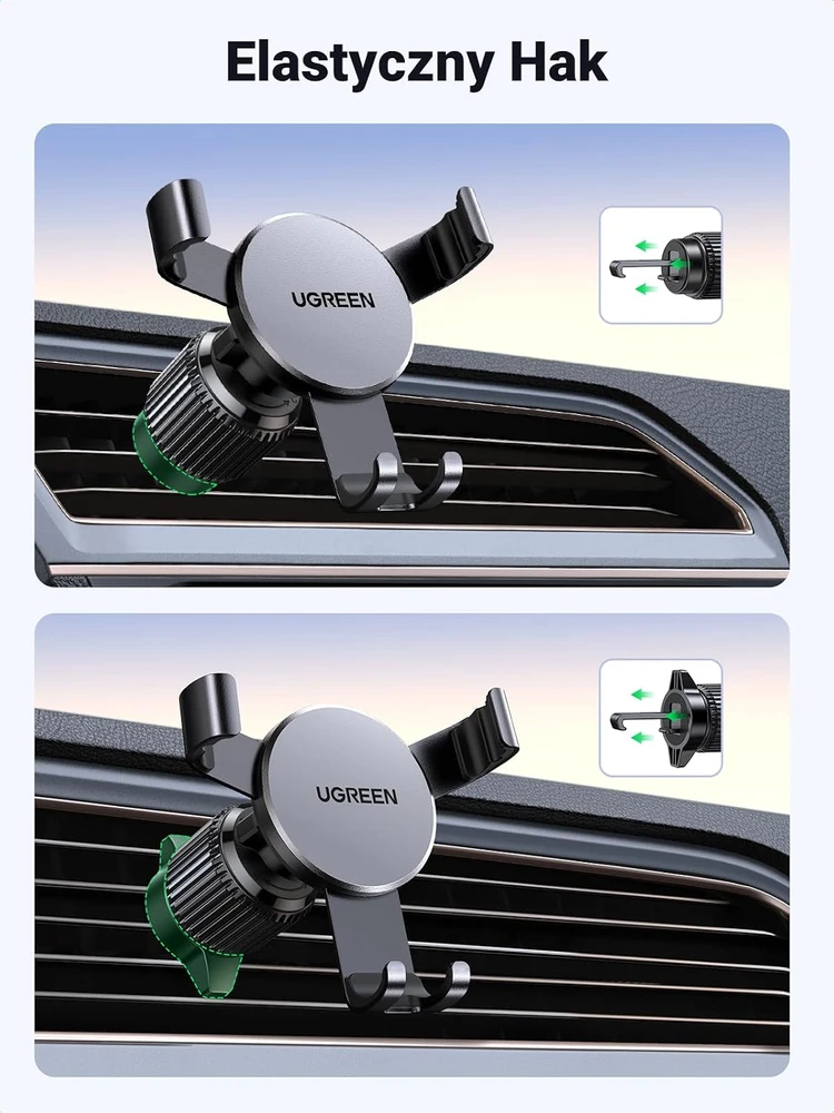UGREEN automobilinis telefono laikiklis į ventiliacijos groteles, 4–7 col., 15814