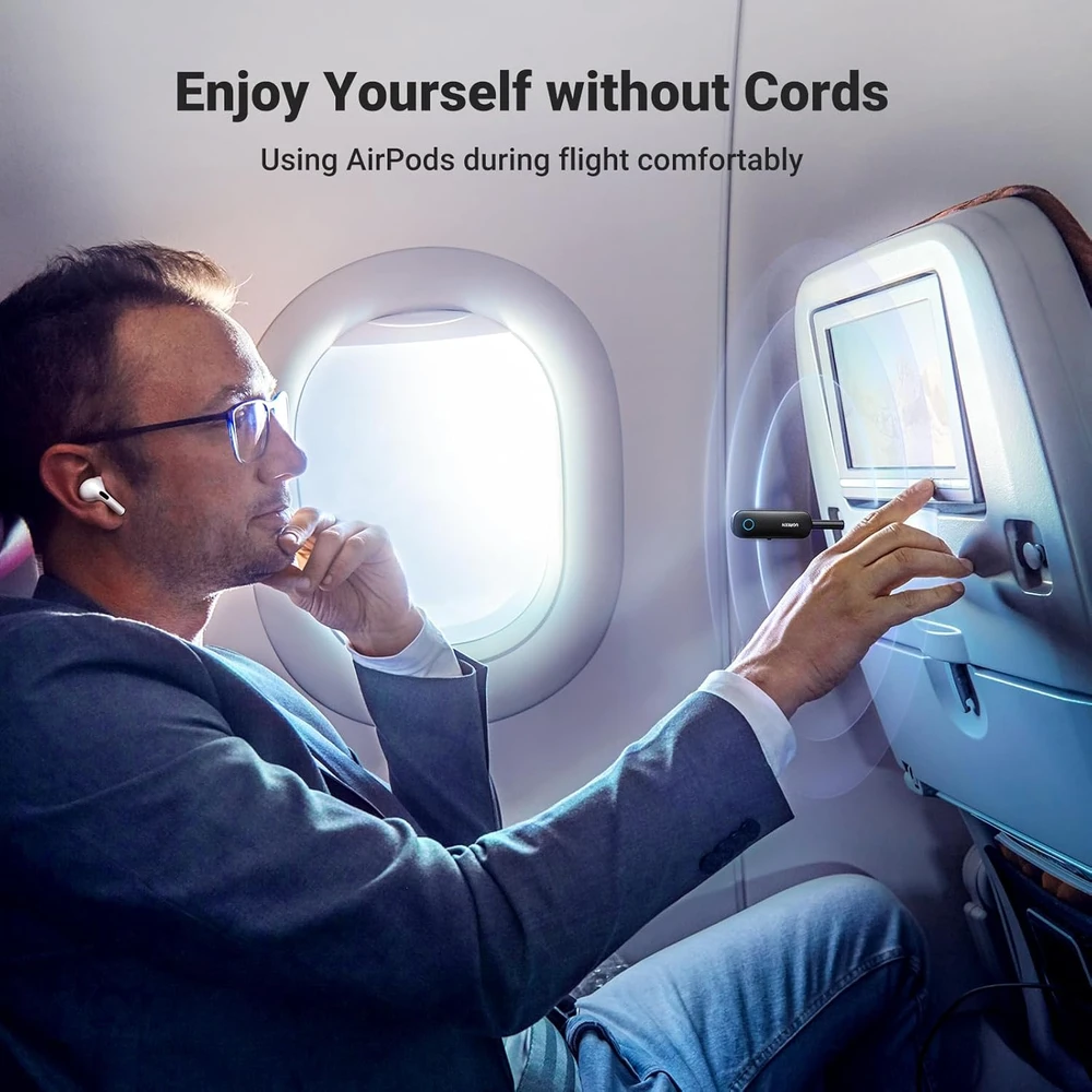 UGREEN CM403 AUX siųstuvas / imtuvas, Bluetooth 5.0 (juodas)