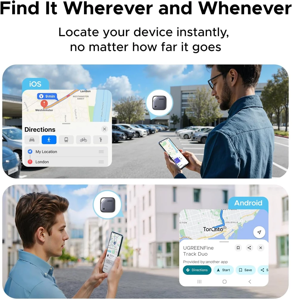 Lokalizator Smart Pro UGREEN CM916 USB-C do Android